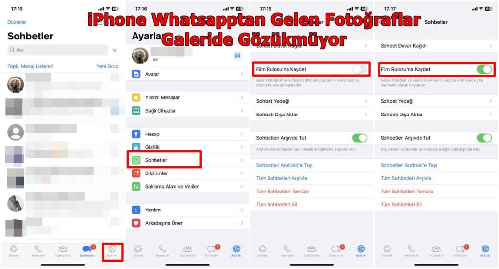 Whatsapp Gelen FotoÄŸraflar Galeride GÃ¶rÃ¼nmÃ¼yor iPhone
